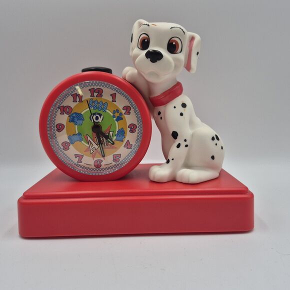 Vintage 1990s Fantasma Disney 101 Dalmatians Barking Alarm Clock-Tested & Works! - Picture 1 of 7